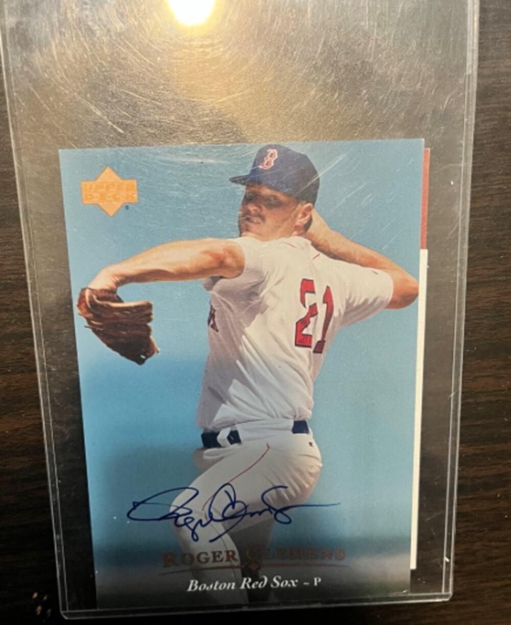 1995 Roger Clemens Signed Upper Deck 5x7 UDA Autograph Red Sox #12130